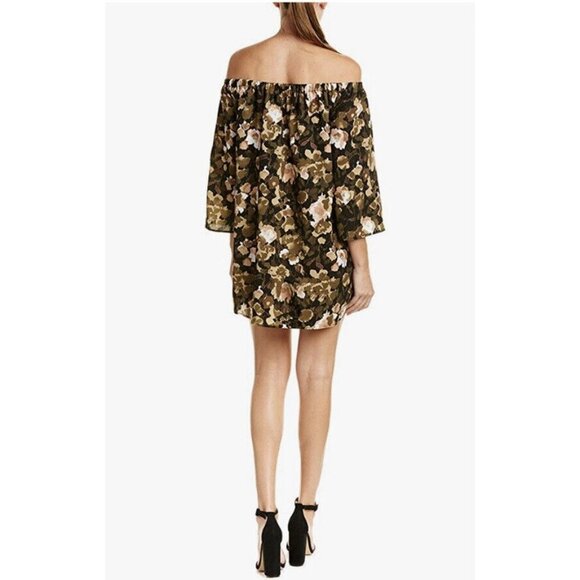 French Connection Women's Olive Night Adeline Dream Off The Shoulder‎ Dress SZ M - Picture 9 of 9